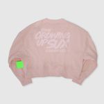 BLUSA MOLETOM SUX OVERSIZED CROPPED ROSA