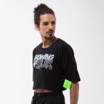 CAMISETA OVERSIZED SUX CROPPED PRETA WILD