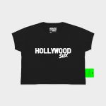 CAMISETA BABY LOOK SUX CROPPED PRETA HOLLYWOOD