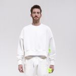BLUSA MOLETOM SUX OVERSIZED CROPPED OFF WHITE