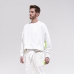 BLUSA MOLETOM SUX OVERSIZED CROPPED OFF WHITE
