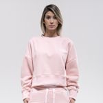 BLUSA MOLETOM SUX OVERSIZED CROPPED ROSA