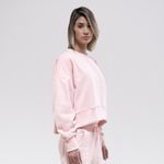 BLUSA MOLETOM SUX OVERSIZED CROPPED ROSA