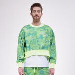 BLUSA MOLETOM CAMUFLADA ARMY SUX OVERSIZED CROPPED VERDE