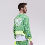 BLUSA MOLETOM CAMUFLADA ARMY SUX OVERSIZED CROPPED VERDE