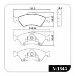 Pastilha de freio Honda Fit N1344