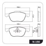 Pastilhas de Freio Dianteira - Cobreq - N190 (EcoSport, Focus, C30, C70, S40, V50)