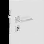 Fechadura Externa Imab Malba Roseta Quadrada Cromo Acetinado (CA) 55mm