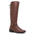 Bota Montaria Feminina Capuccino Com Amarração Traseira 11653-SCH