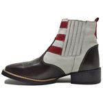 Bota Texana Bico Quadrado U.S.A 2049 Masculina Em Couro