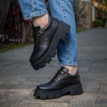 Sapato Oxford Tratorado Feminino GuGi 404-GG - Preto