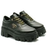 Sapato Oxford Tratorado Feminino GuGi 404-GG - Preto