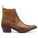 Bota Country Texana Feminina Bico Fino em Couro Escamado 6831