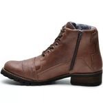 Coturno Casual Masculino 784 Bota Em Couro