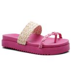 Sandália Papete Tressê Feminina Birken Com Tiras Trançadas Plataforma Macia 901-GG - Pink