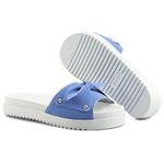 Sandália Slide Feminino Com Laço Sola Plataforma Anatômica 905-GG - Azul