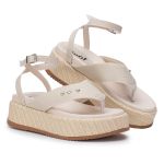 Sandália Plataforma Feminina Luna Tira Asa Delta 909-GG - Off White