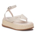 Sandália Plataforma Feminina Luna Tira Asa Delta 909-GG - Off White