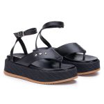 Sandália Plataforma Feminina Luna Tira Asa Delta 909-GG - Preto