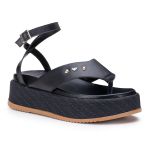 Sandália Plataforma Feminina Luna Tira Asa Delta 909-GG - Preto