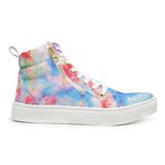 Tênis Sneaker Feminino Botinha Com Ziper Lateral - Tie Dye