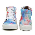 Tênis Sneaker Feminino Botinha Com Ziper Lateral - Tie Dye