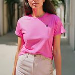 Camiseta Feminina T-shirt Camisa Baby Look Blusa Marca GuGi - Rosa