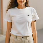 Camiseta Feminina T-shirt Camisa Baby Look Blusa Marca GuGi - Branco