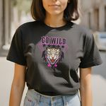 Camiseta Feminina Onça T-shirt Tigre - Preto