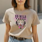 Camiseta Feminina Onça T-shirt Tigre - Caqui