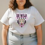 Camiseta Feminina Onça T-shirt Tigre - Branco