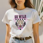 Camiseta Feminina Onça T-shirt Tigre - Branco