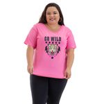 Camiseta Feminina Onça T-shirt Tigre - Rosa