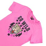 Camiseta Feminina Onça T-shirt Tigre - Rosa