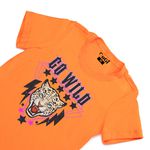 Camiseta Feminina Onça T-shirt Tigre - Laranja