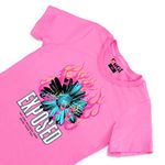 Camiseta Feminina T-shirts Flor com Fogo Exposed - Rosa