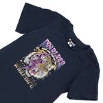 Camiseta Feminina T-shirts Tigre Raio Roxo - Preto