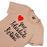 Camiseta Feminina T-shirt Que a Felicidade Vire Rotina - Caqui