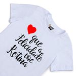 Camiseta Feminina T-shirt Que a Felicidade Vire Rotina - Branco