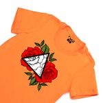 Camiseta Feminina T-shirt Rosas Vermelhas - Laranja