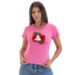 Camiseta Feminina T-shirt Rosas Vermelhas - Rosa