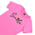 Camiseta T-shirt Feminina Smile Girassol - Rosa