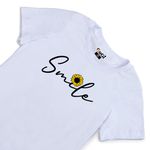 Camiseta T-shirt Feminina Smile Girassol - Branco