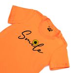 Camiseta T-shirt Feminina Smile Girassol Blusinha Camisa Moda Plus Size - Laranja