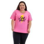 Camiseta T-shirt Feminina Girl Power - Rosa