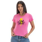 Camiseta T-shirt Feminina Girl Power - Rosa