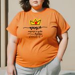 Camiseta T-shirt Feminina Nunca Esqueça o Quão Rara Você é - Laranja