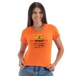 Camiseta T-shirt Feminina Nunca Esqueça o Quão Rara Você é - Laranja