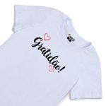 Camiseta T-shirt Feminina Gratidão - Branco