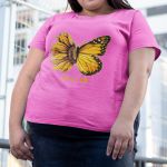Camiseta Básica Feminina Let It Be Girassol Camisa 100% Algodão Premium - Rosa